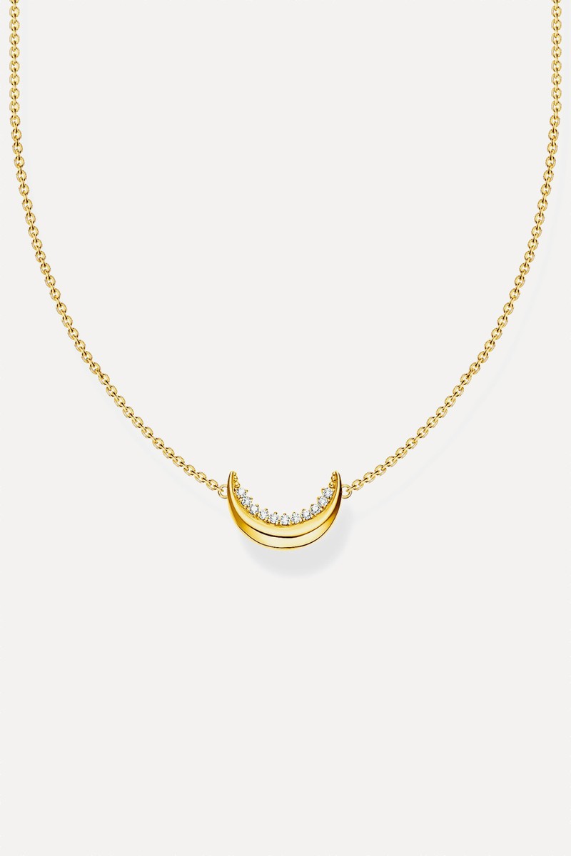 Gold-Plated Necklace With Pendant Moon Romance