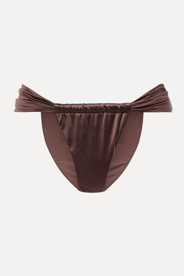 Bali Stretch-Satin Bikini Briefs from GOOD AMERICAN