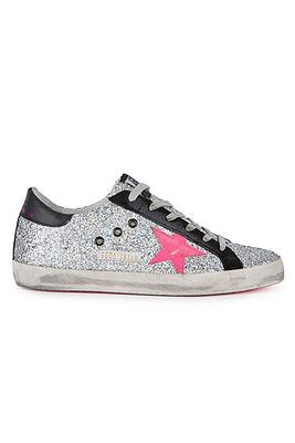 Superstar Glittered Leather Sneakers from Golden Goose