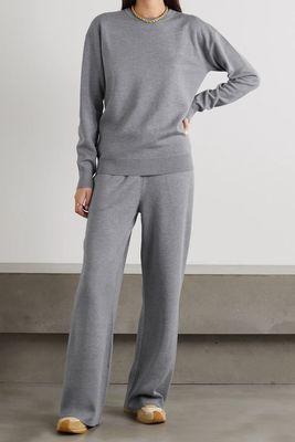 Carmel Silk & Cashmere-Blend Sweatshirt & Track Pants Set from Olivia Von Halle
