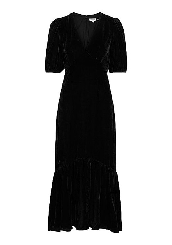 Ester Gathered Velvet Midi Dress from Rhode