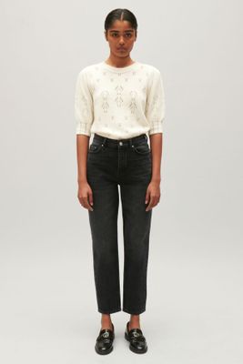 Anthracite Faded Straight-Leg Jeans from Claudie Pierlot