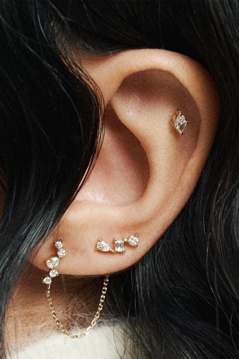 Diamond Quintet Connector Stud