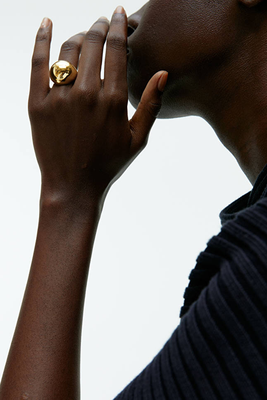 Gold-Plated Chunky Sphere Ring from ARKET