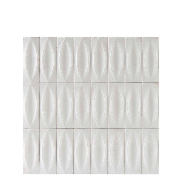 Gleeze Bianco White Eye Décor Porcelain Floor & Wall Tile from N&C