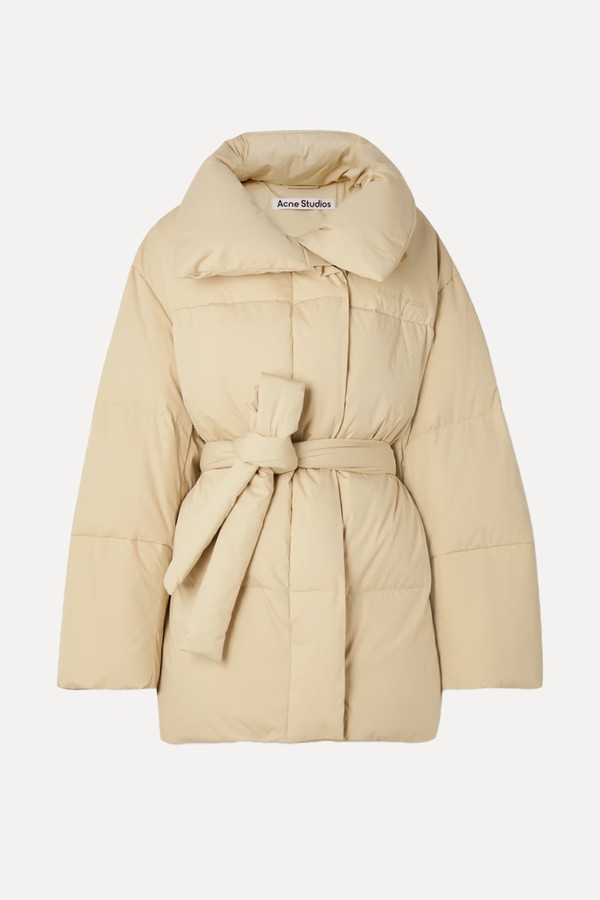 Belted Quilted Cotton-Blend Down Jacket from Acne Studios