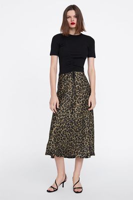 Animal Print Skirt from Zara