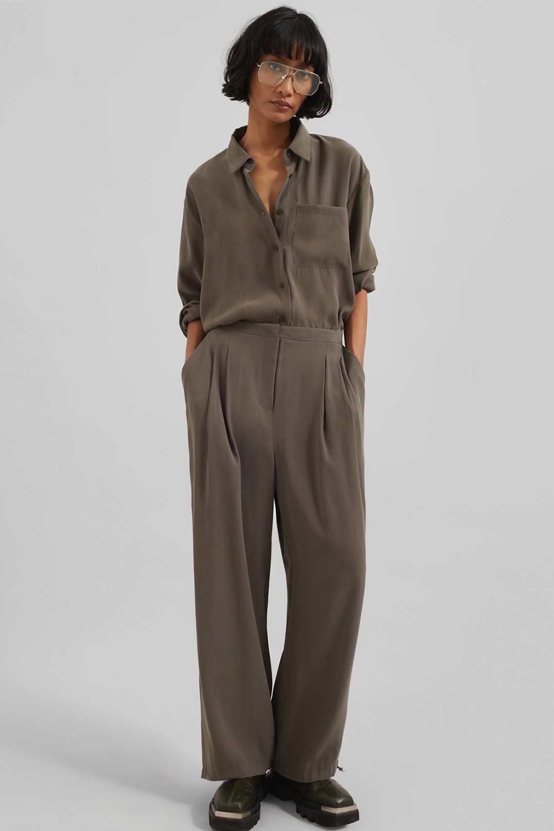 Meilen Pintuck Trousers from The Frankie Shop