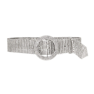 Christie Crystal Silver Belt from Black & Brown London