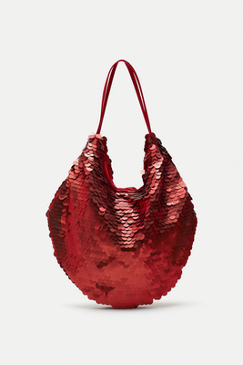 Sequinned Bucket Bag from Zara