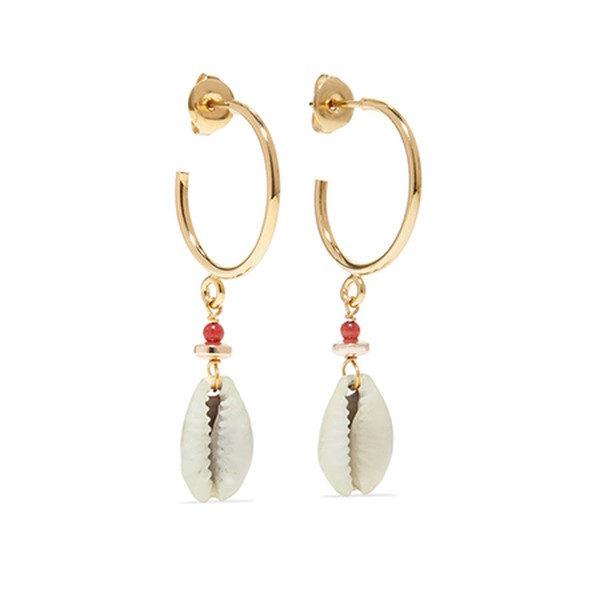 Gold-Tone Shell Earrings from Isabel Marant
