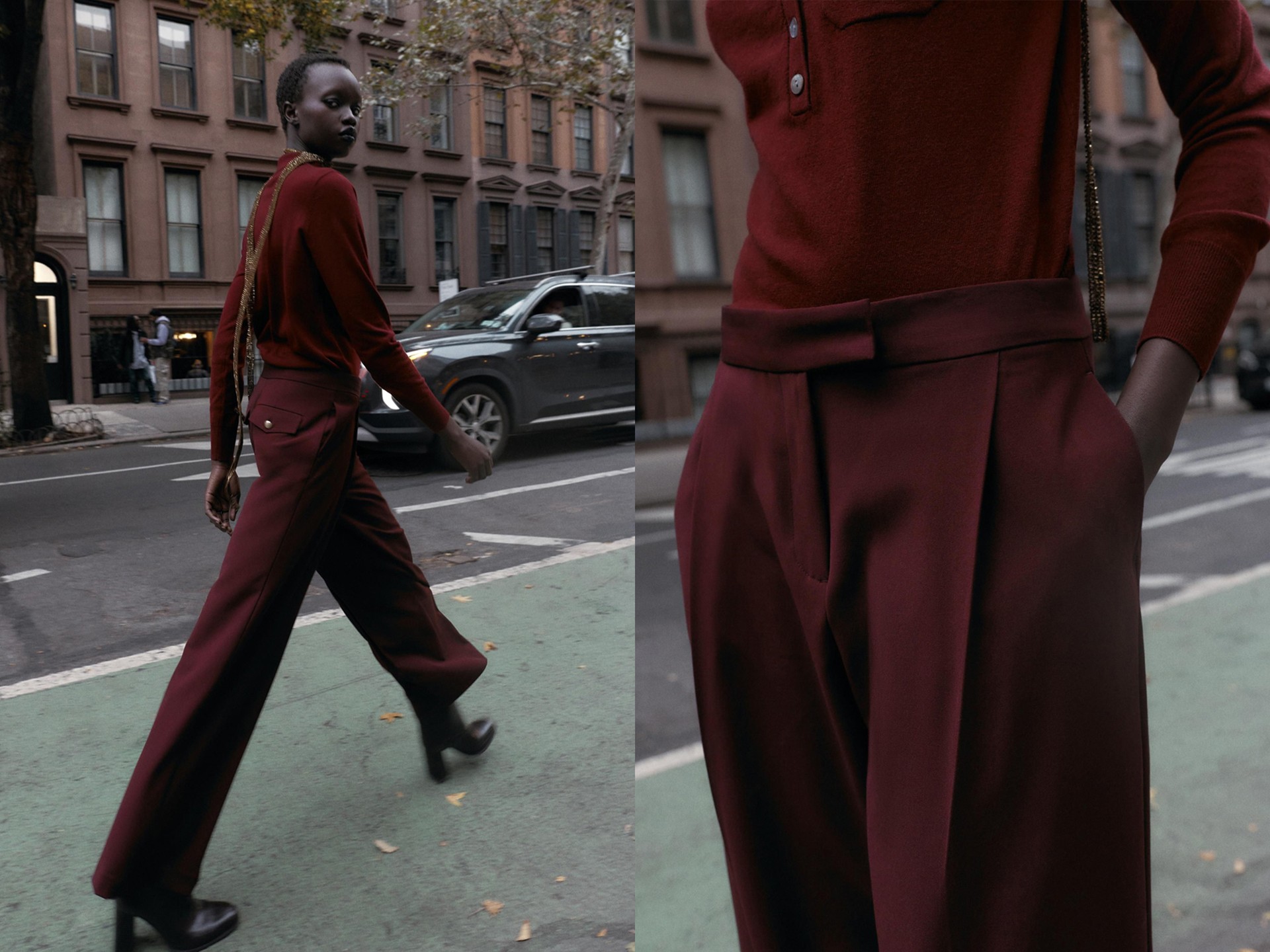 High-Waist Wide-Leg Trousers