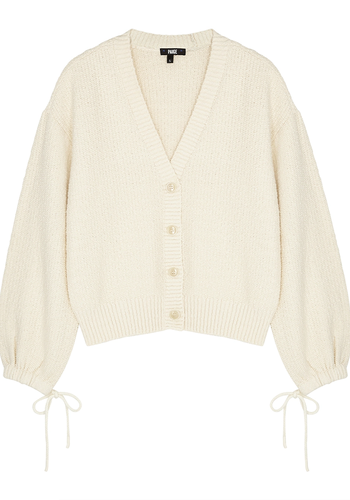 Bougainvillea Cream Textured-knit Cardigan from Paige