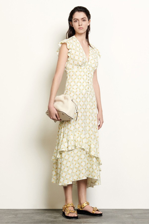 Long Dress In Printed Jacquard