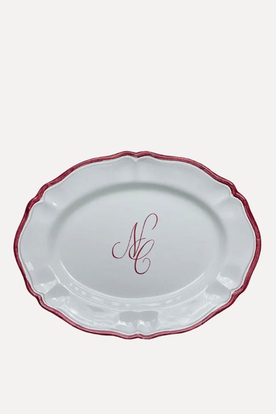 Personalised Ceramic Wedding Engraved Oval Serving Platter from Sveva's Home