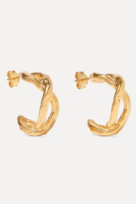 The Orbit Of The Writer Gold-Plated Hoop Earrings from Alighieri
