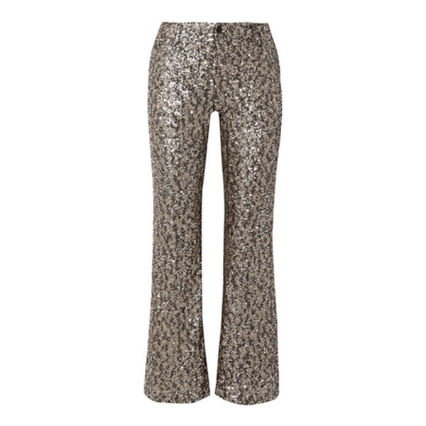 Twinkling Stars At Night Sequined Mesh Wide-Leg Pants from Anna Sui