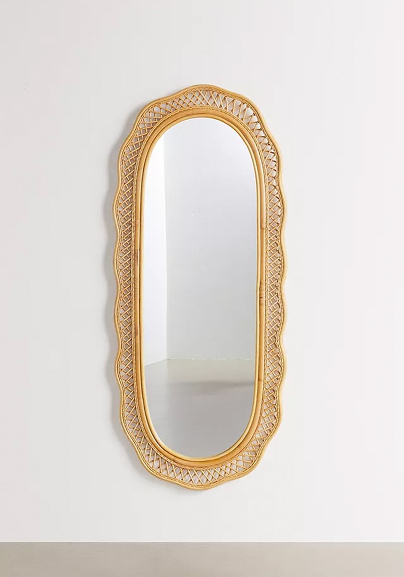 Malorie Wicker Wall Mirror from Urban Outfitters