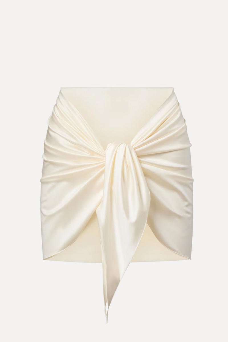 Draped Satin Beach Cover-Up from Montce