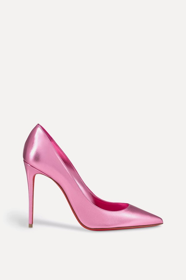 Kate 100 Pointed-Toe Leather Heeled Courts from Christian Louboutin