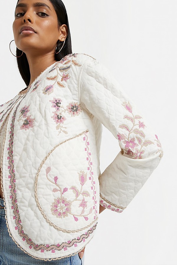 Floral Embroidered Jacket from River Island