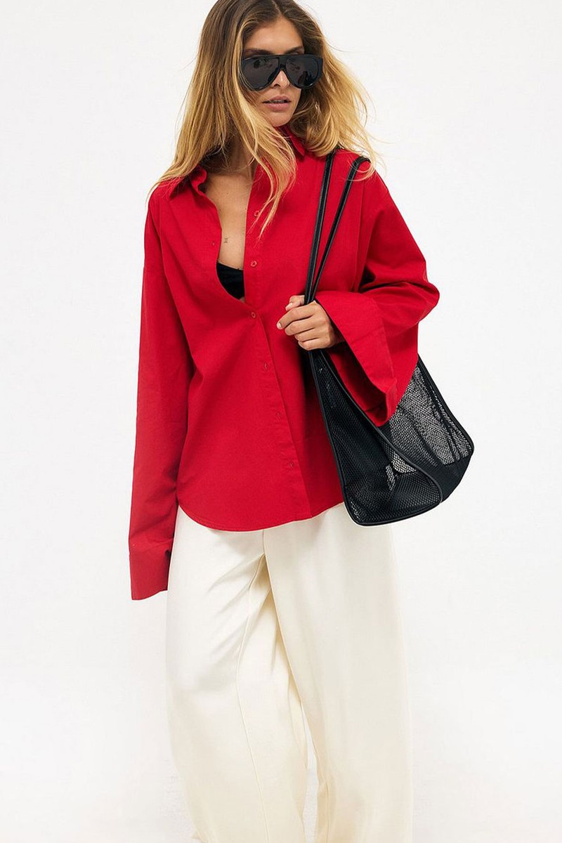 Wide Sleeve Cotton Shirt