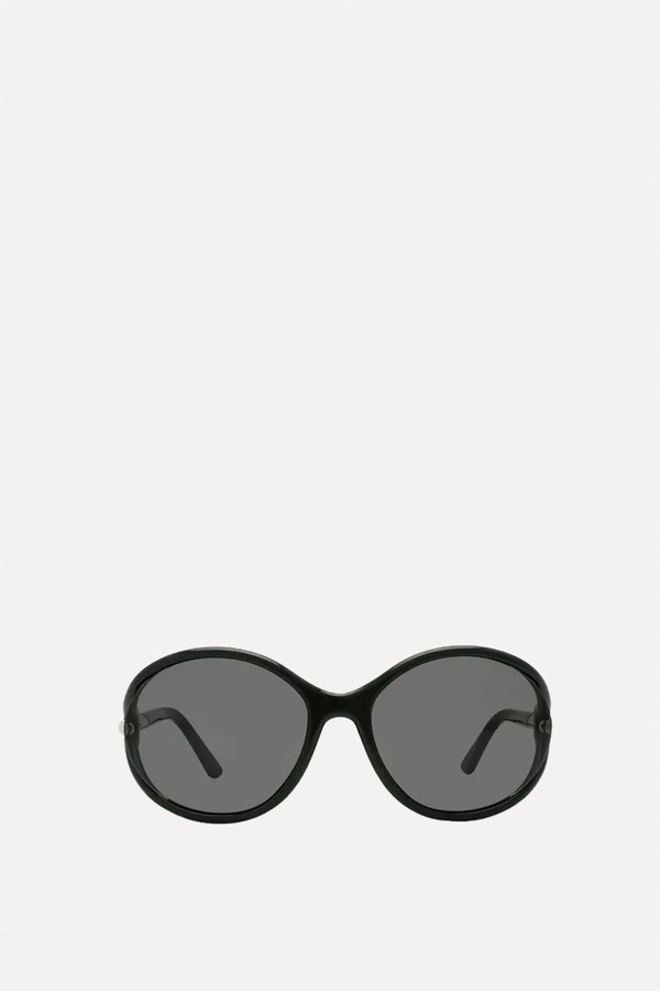 Round-Frame Semi-Rim Sunglasses from Tom Ford Eyewear