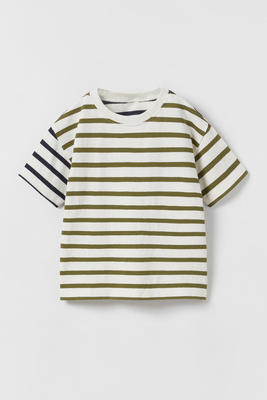 T-Shirt With Contrasting Hem