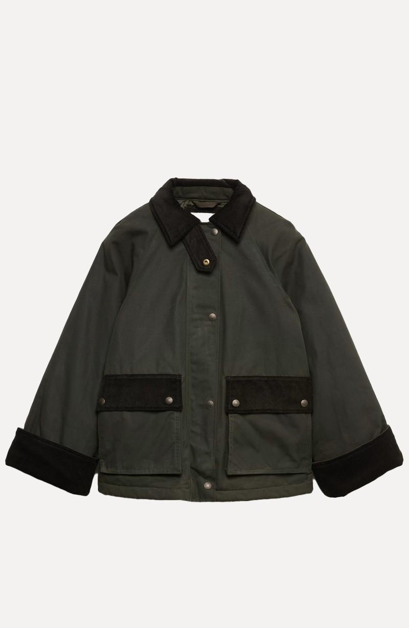 Waxed Pure Cotton Utility Jacket