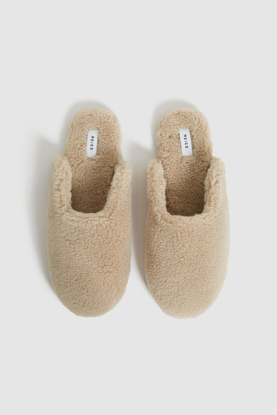 Ava Faux Shearling Slippers from Reiss