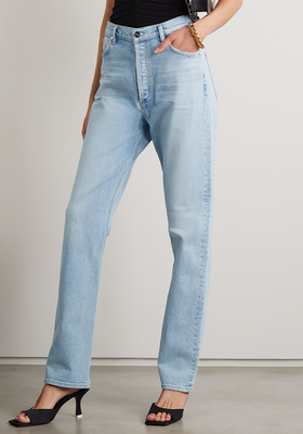 Lawler Organic High-Rise Straight-Leg Jeans from Goldsign