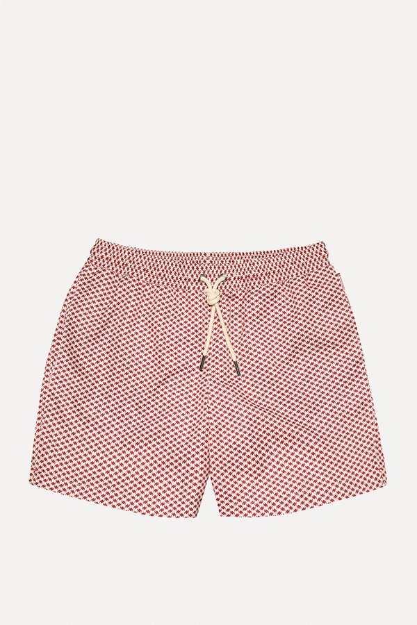 Boxer Seersucker Mid-Length Relaxed Fit Drawcord Swim Shorts from ORLEBAR BROWN