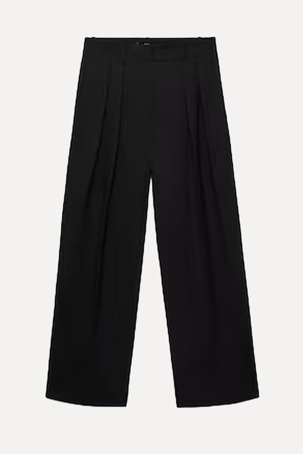 Wide-Leg Pleated Trousers from Mango