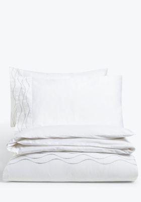 Picot Embroidery Duvet Cover