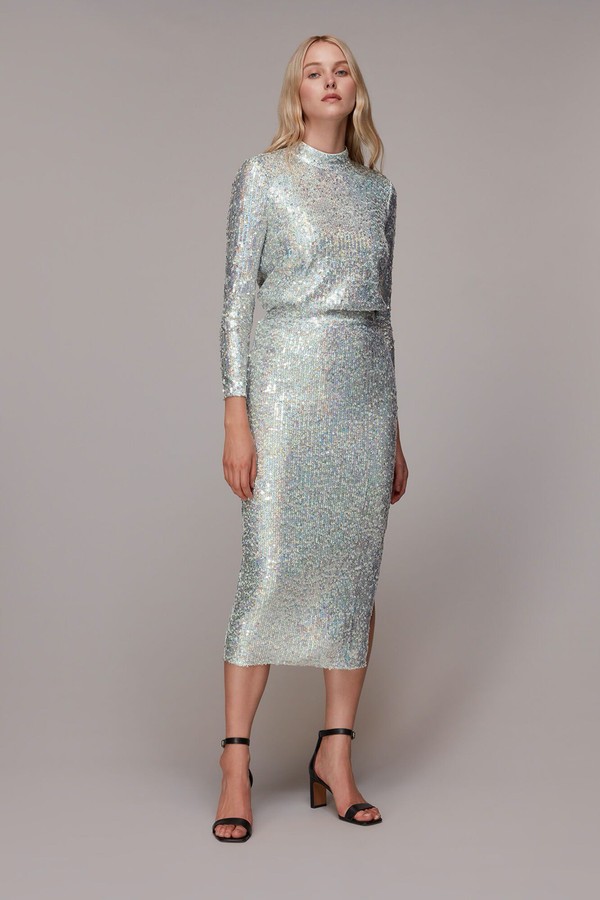 Sequin Column Skirt