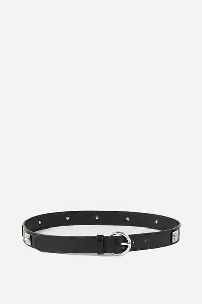 Leather Belt With Rivets from Sandro