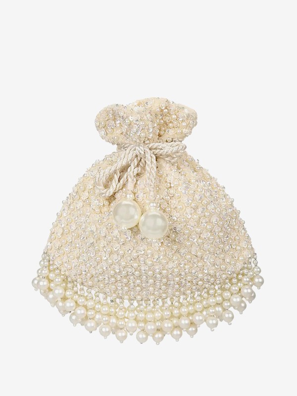 Ivory Pearl & Sequin Embroidery Potli Bag