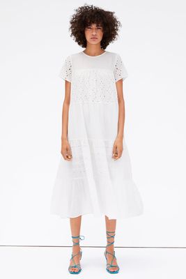 Dress With Cutwork Embroidery from Zara