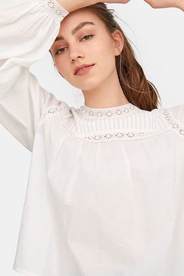 Lace-Trimmed Shirt from Stradivarius
