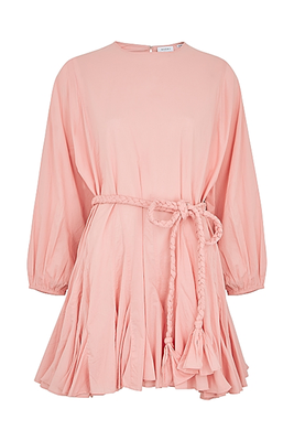 Ella Pink Belted Cotton Mini Dress from Rhode