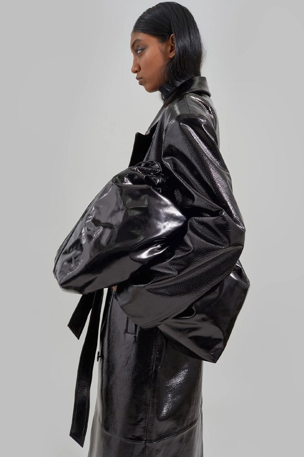 Tina Crackled Faux Leather Trench Coat from The Frankie Shop