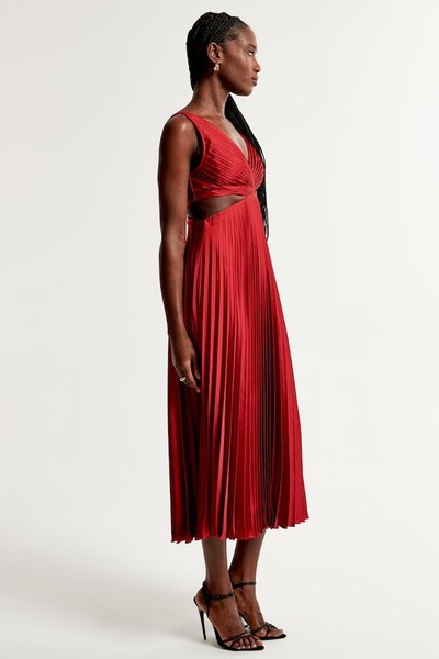 The A&F Giselle Pleated Cutout Maxi Dress