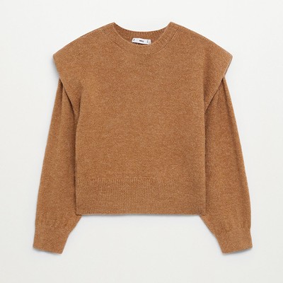 Knitted Sweater With Shoulder Pads from Mango