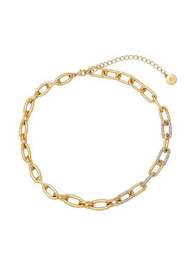 Gold Chunky Pave Link Chain Necklace from Kate Thornton