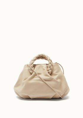 Bombon Braided-Handle Leather Bag 