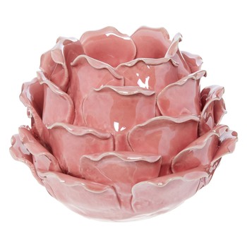 Pink Floral Candle Holder