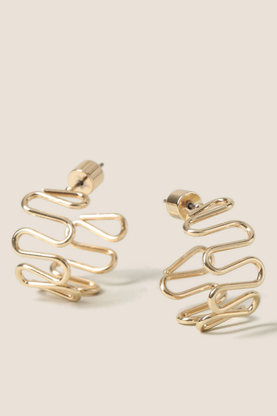 Gold Tone Wiggle Hoops  from M&S Collection 
