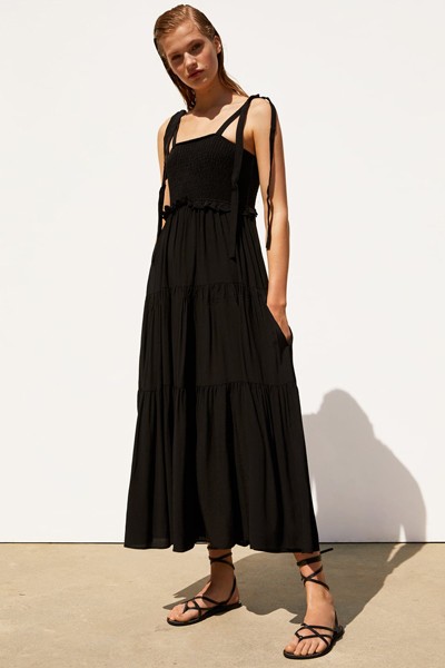 Strappy Dress with Ruffle Trim from Zara