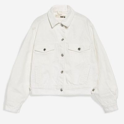White Denim Jacket And Shorts Set from Topshop