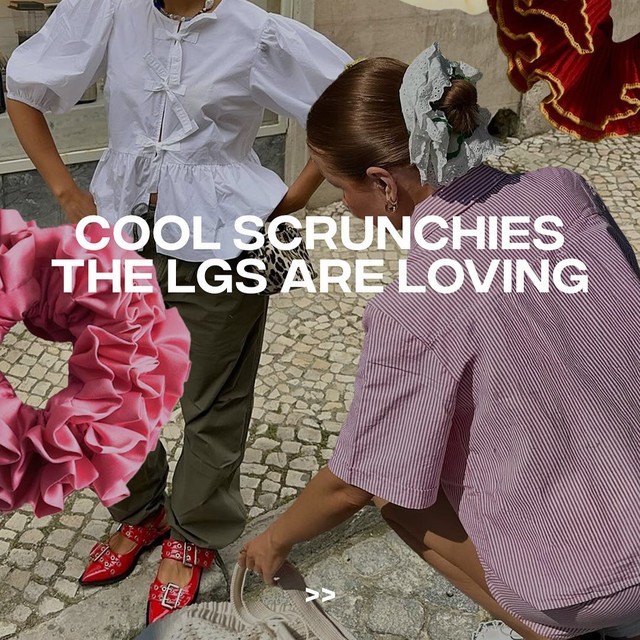 A hair scrunchie is still every cool girl’s accessory of choice – just make sure it’s oversize